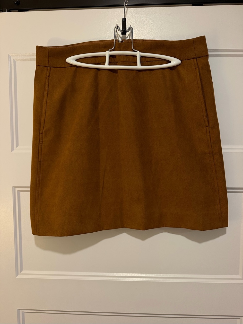 J. Crew Chestnut Suede-Look Mini Skirt